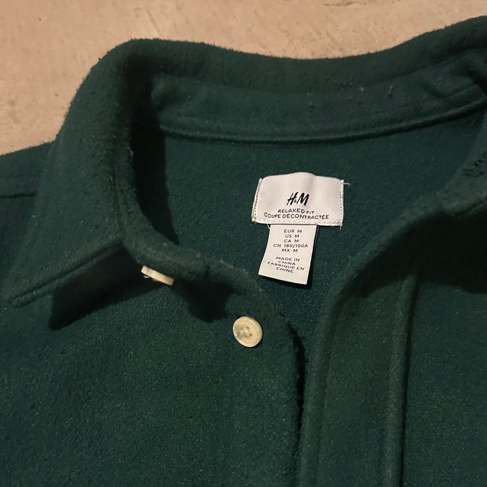 Dark Green Button-Up Shirt/Jacket from H&M - Picture 2 of 10